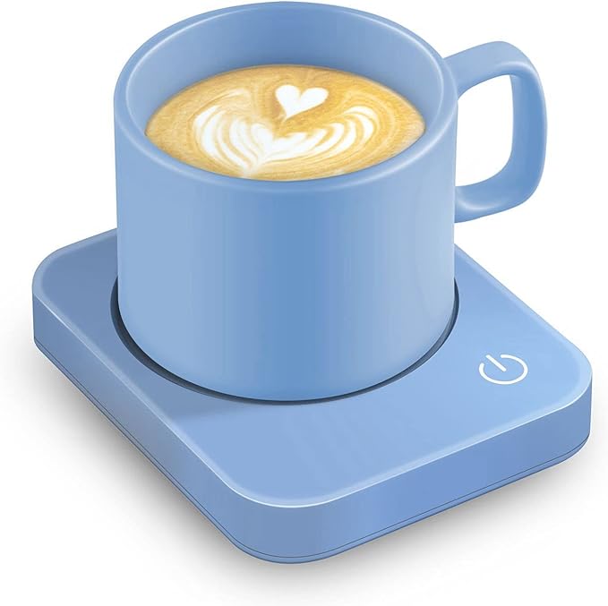 VOBAGA Coffee Mug Warmer for Desk with Auto Shut Off & 3-Temp Settings, Coffee Cup Warmer with Smart Safety Alert Home Office Accessory, Perfect for Coffee, Tea, Milk (No Mug)