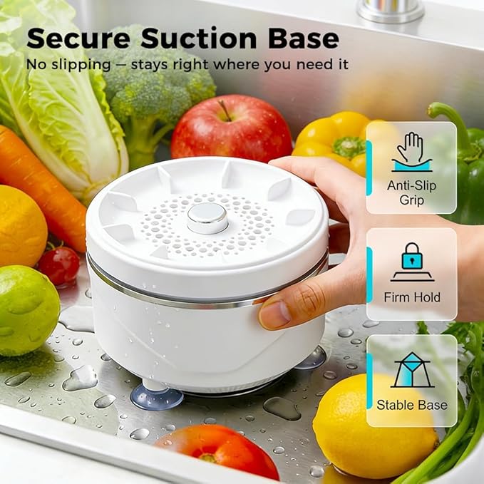 Fruit and Vegetable Washing Machine, 2026 New Fruit Cleaner Device Waterproof Fruit and Vegetable Purifier Clean Produce with Titanium Electrolysis Purification for Home Kitchen (1)