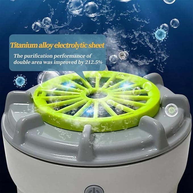 Efficient Portable Fruit and Vegetable Washers, Fruit and Vegetable Cleaning Machine, Electric Fruit Cleaner for Washing Fruits, Vegetables, Grain, Meat, Water-Proof & Wireless Charging (C)