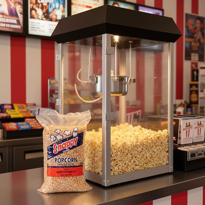 Snappy Yellow Popcorn Kernels for Popping, Non-GMO Whole Grain, Works in Machines, Air Poppers and Stovetops, 12.5 lb Bulk Bag