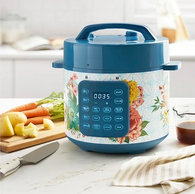 Pioneer Woman Fancy Flourish 6-Quart Pressure Cooker with Touch Control Display