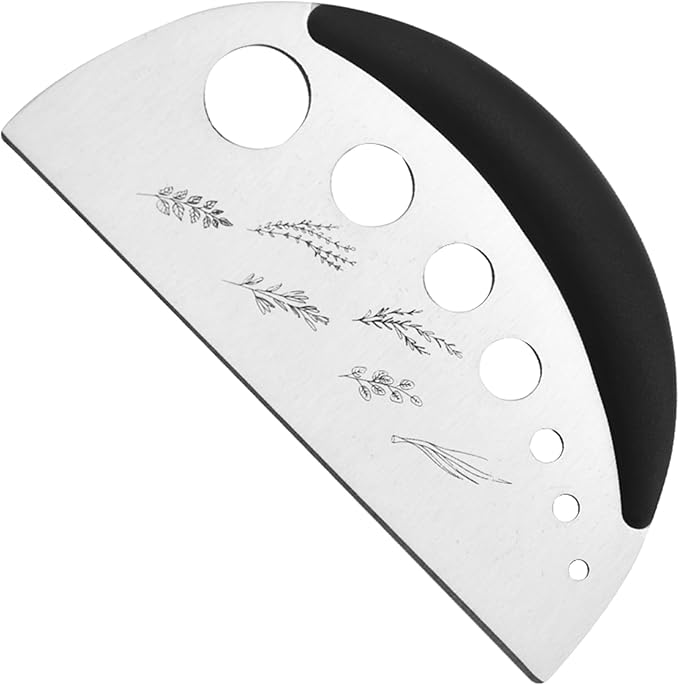 Herb Stripper and Herb Cutter 2 in 1,Herb Stripping Tool Herb Chopper Cilantro Chopper Best Kitchen Gadgets Presents for RV Owners Campers Chefs and Cooking Lovers,1PCS,Black,Stainless Steel