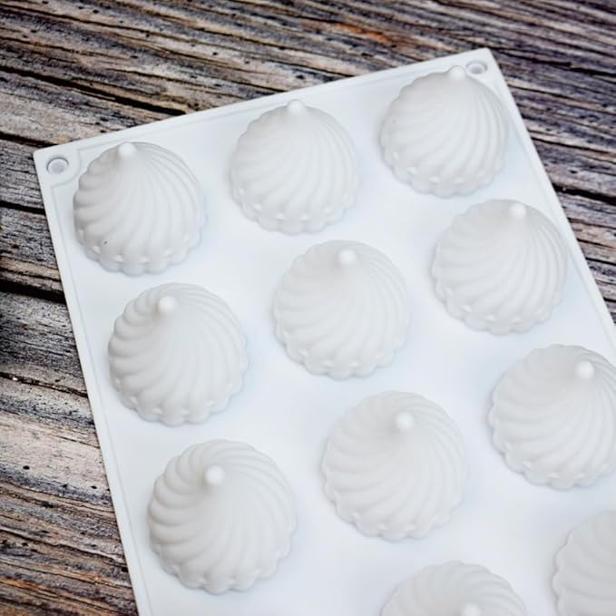 Cone Whirlwind Onion Silicone Cake Mold for Chocolate Mousse Pudding Dessert Bread Bakeware Pan Decorating (Onion C_11.6 X6.8 X1.72inch)