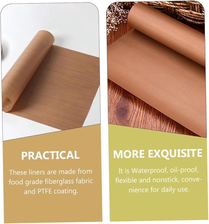 4 Sheets Heat Resistant Baking Mat Ptfe Transfer Sheets for Oven Liner Non Stick Baking Tray Cloth Cookies Pastries and More for Kitchen and Bakery Use