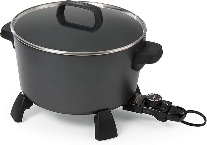 Presto 06009 10-Quart Kitchen Kettle XL Multi-Cooker, Steamer and Deep Fryer, Black