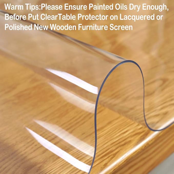 24x40 Office Desk Blotter Mat Clear Plastic Table Protector Cover Pad PVC Transparent Topper Surface Pro ection Mat Pad Anti Scratch Table Mat Glass Dinner End Table Protector Waterproof Easy Clean