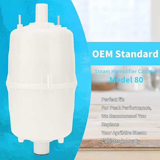 80 Steam Canister Replacement Compatible with Steam Humidifier Canister Model 800 and 865 Steam Canister with O-Ring for Leak-Proof Seal (Pack of 2)