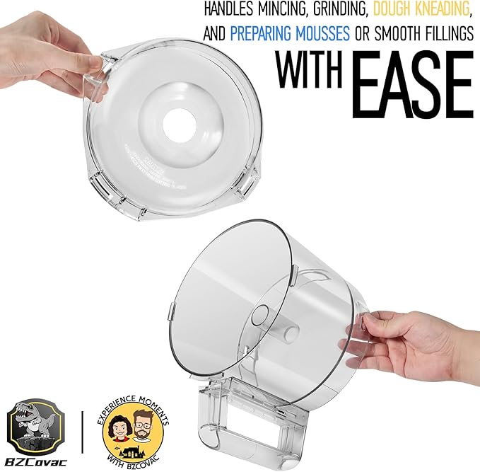 3-Quart Clear Cutter Bowl (112203) and Polycarbonate Lid (106458S), Compatible with Robot Coupe R2 Series Food Processors