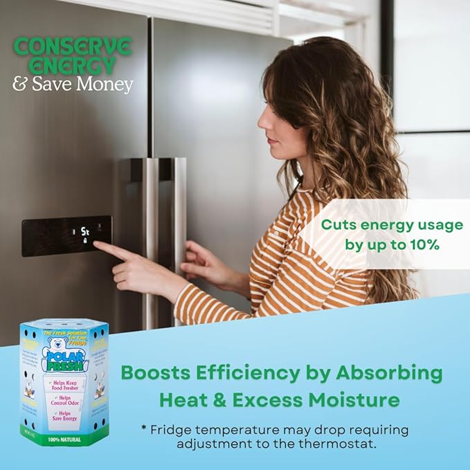 All-in-1 Refrigerator Deodorizer & Produce Saver by Polar Fresh 3 Pack – Fridge Odor Eliminator, Ethylene Gas Absorber, Fridge Moisture Absorber & Efficiency Booster; Surpasses Baking Soda & Charcoal