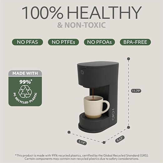 WILLOW Eco Series Single Serve Coffee Maker for K Cup and Ground Coffee, 6 to 12oz Brew Sizes with Strong Brew Option, Small Coffee Machine with Removable Reservoir & Reusable Filter, Eco-Friendly