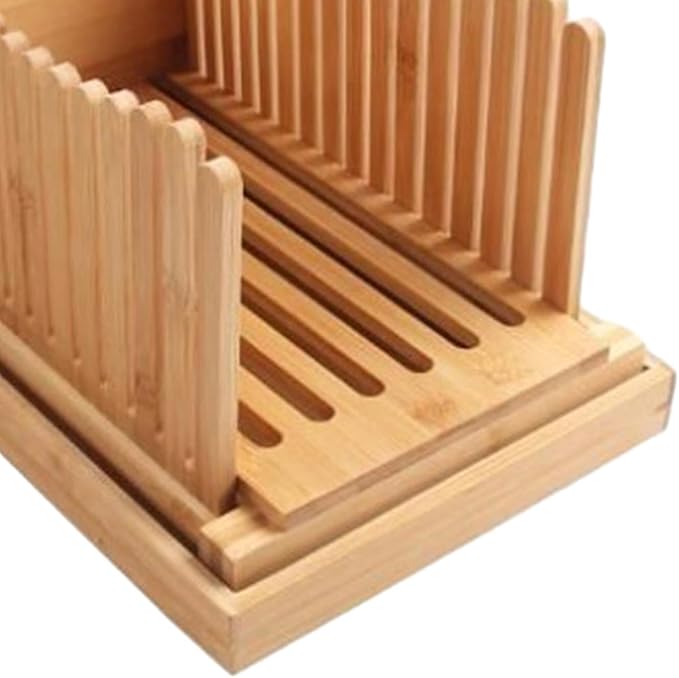 Fenteer Bamboo Bread Slicers Toast Slicers Manual Kitchen Tools Cutting Guide Bread Loaf Slicers Bread Slicers Machine for, Style A