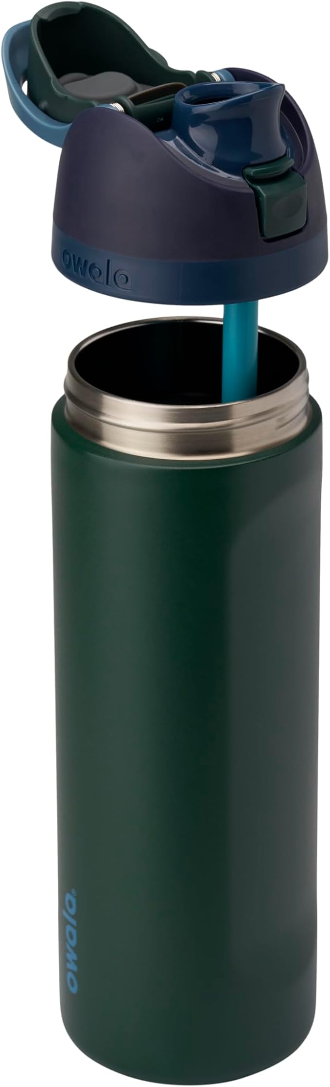 Owala FreeSip Insulated Stainless Steel Water Bottle with Straw, BPA-Free Sports Water Bottle, Great for Travel, 24 Oz, Lost Signal