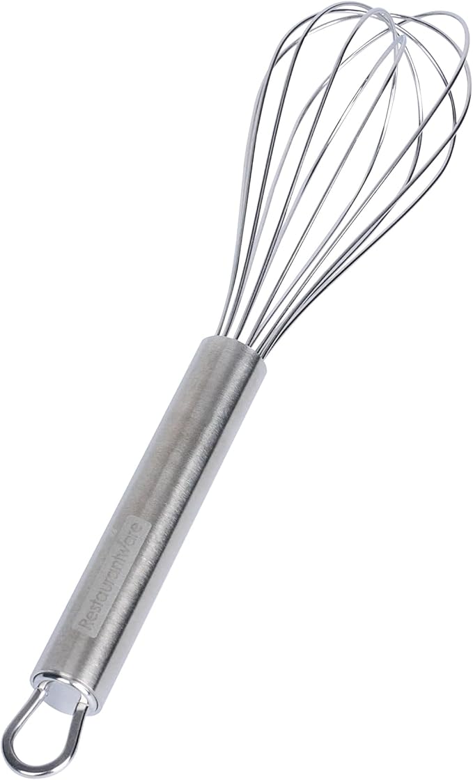 Restaurantware-German Standard 8.5 Inch French Whisk, 1 Dishwashable Kitchen Wire Whisk - Ergonomic Handle, Durable, Stainless Steel French Whip, For Blending, Stirring, Mixing Of Ingredients