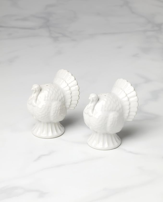 Lenox 898334 French Perle Carved Turkey Salt & Pepper Set