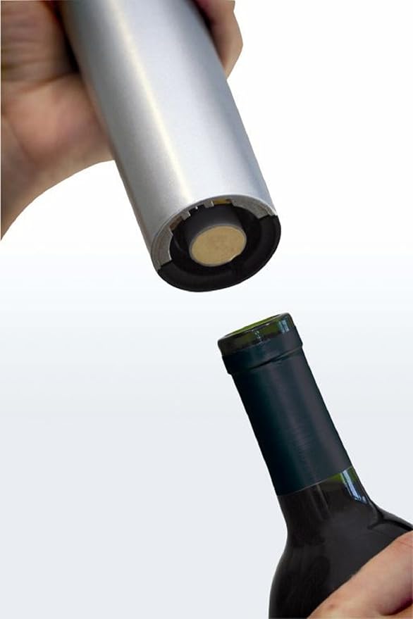 Ozeri Pro Electric Wine Bottle Opener with Wine Pourer, Stopper, Foil Cutter and Elegant Recharging Stand