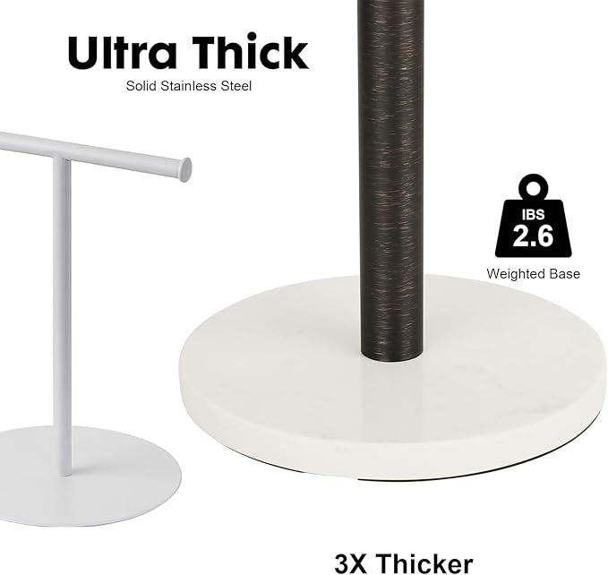 19 inch Oil Rubbed Bronze Hand Towel Holder Stand,Hand Towel Bar,Bathroom Vanity Countertop Towel Holder Free Standing,Stainless Steel Towel Ring Hardware Accessories Towel Rack