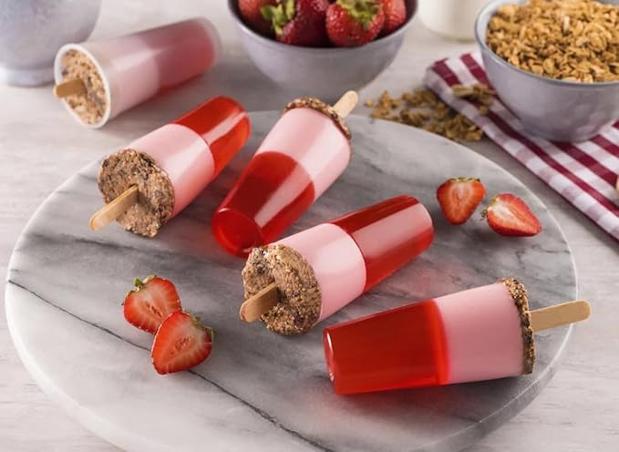 12-Cavity Ice Pop Gelatin Mold – Molde para Gelapaletas – 50 mL Popsicle Mold Tray – Plastic Frozen Gelatin Mold – Made in Mexico