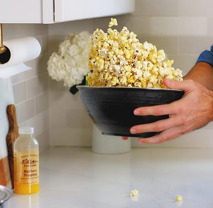 Amish Country Popcorn | All-In-One Kernel Packs | Pre-Measured for Popcorn Machines and Includes Hulless Popcorn, Oil & Salt (Medium White Kernels, Oil & Seasoning - 10.75 oz - Pack of 24)