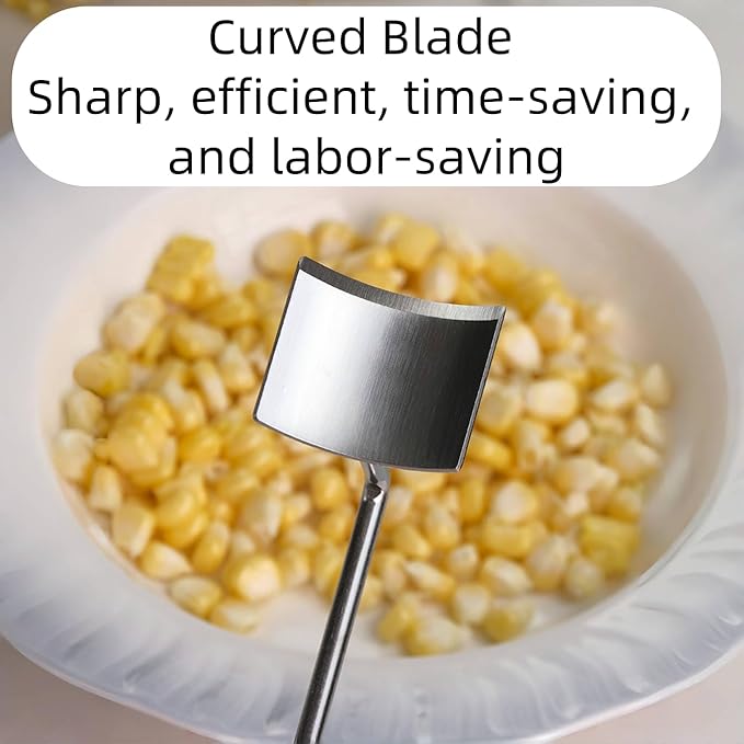 Wooden Handle Corn Peeler with Wear Silicone Gloves - Non Slip Grip for Safe Corn Kernel Removal, Stainless Steel Corn Peeler Cob Stripper for Peelers for Kitchen