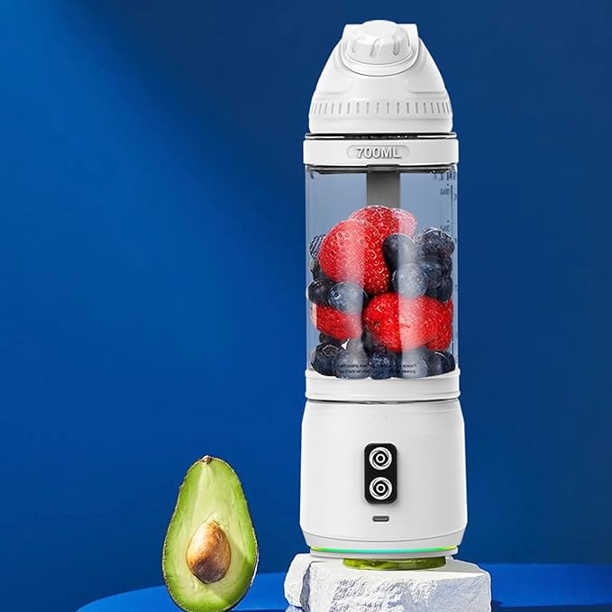 HEEPDD Portable Blender, 24oz Cordless Personal Blender for USB C Rechargeable Self for Shakes Smoothies Food Prep and Frozen Blending (700ml)