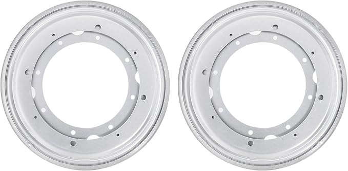 uxcell Lazy Susan Hardware, 2Pcs 12 Inch - Iron Round Ball Bearing Rotating Swivel Plate, Lazy Susan Turntable for DVD Tower, Bookshelf (Silver)