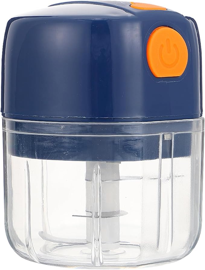 UPKOCH Electric Garlic Masher and Food Masher Portable Cordless Mini 250ml Kitchen Chopper for Food and Home Cooking with 1200amh Motor Blue