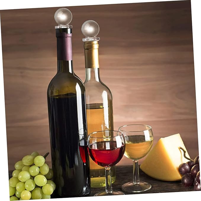 IMIKEYA 24pcs Glass Ball Wine Stoppers Decorative Wine Bottle Caps Portable Oil Dispenser Stopper for Perfume and Makeup