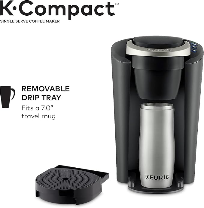 Keurig MAIN-85544 Compact Single-Serve K Cup Pod Coffee Maker, Black, 2.3