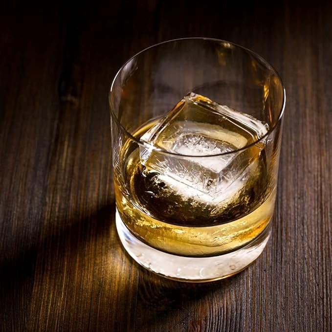 Bangp Large Ice Cube Trays Set(4 Large Silicone Ice Trays,2 Lids,Ice Bin&Tongs),Large Ice Tray Molds for Making 32 Giant Ice Cubes for Whiskey
