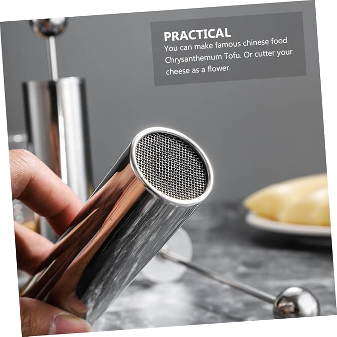 GLEAVI 1pc Stainless Steel Tofu Cutter Manual Press Shredder for Chrysanthemum Tofu Cheese Filaments for Hotels Restaurants Cooking Competitions Home Use