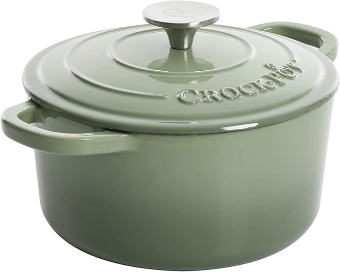 Crock-Pot Artisan Round Enameled Cast Iron Dutch Oven, 3-Quart, Gradient Red