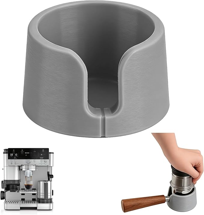 Luxe Cafe Accessories - Coffee Tamper Base for Ninja Espresso ES601, Handheld Portafilter Stand for Stable Tamping & Even Extraction, Anti-Slip PETG Base for Barista-Style Espresso at Home (GREY)