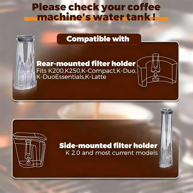 Water Filter Holder and 2 Water Filters, Compatible with Keurig 2.0 Series Coffee Machines Compatible with K-Supreme Series/K-Express/K-Slim/K-Elite/K-Duo Plus/K-Select/K-lced/K50/K-Classic