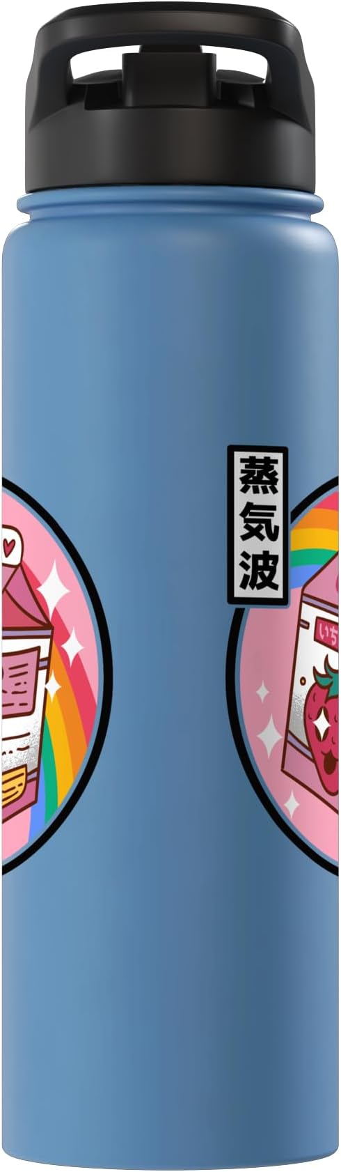 Strawberry Milk Carton Kawaii Rainbow Anime Stainless Steel Insulated Water Bottle
