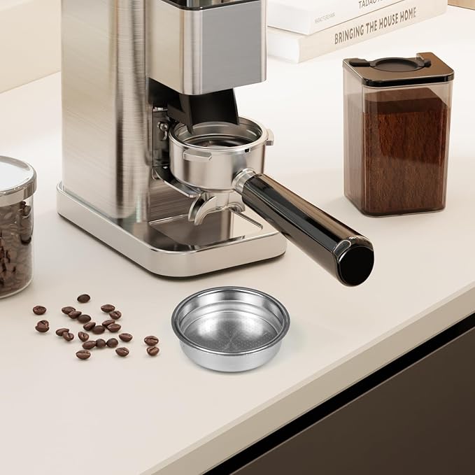1 Pack 51mm Stainless Steel Coffee Filter Basket, Espresso Portafilter Machine Parts Compatible with CASABREWS, Gevi (1, One Cup)