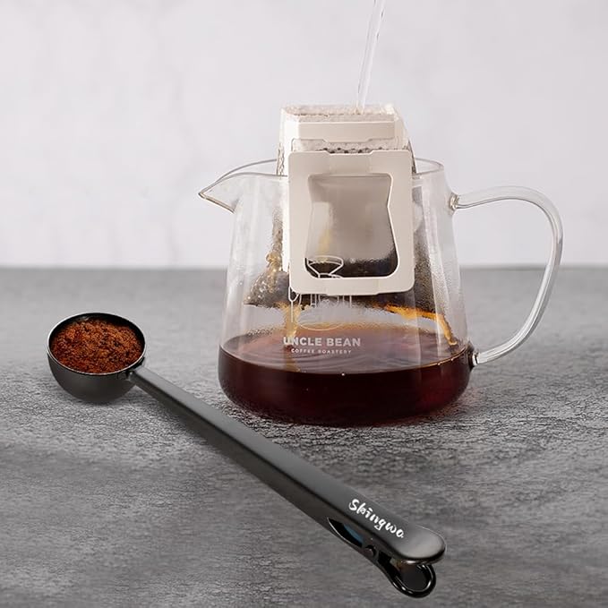 Coffee Scoop With Bag Clip, Multi-Function Milk Powder Measuring Spoon With Sealed Clamps, 20ml (Rainbow Color)