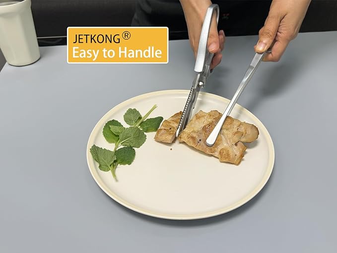 JETKONG 3 Pcs Serving Tweezer Tongs 9-Inch Cooking Tweezers Kitchen Tweezers (9 9 9 Inch, Silver)