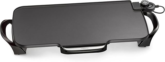 Presto 07061 22-inch Electric Griddle With Removable Handles, Black, 22-inch & 07030 Cool Touch Electric Griddle