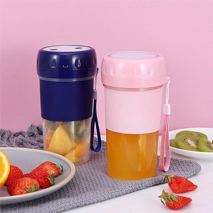 Portable Blender For Juicing - 300ml Capacity, USB - C Rechargeable, 6 Blades For Smooth Drinks, Ideal For Home And Travel -Portable Juice Cup(Blue)