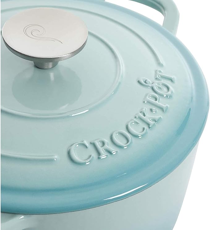 Crock-Pot Artisan Round Enameled Cast Iron Dutch Oven, 7-Quart, Blush Pink