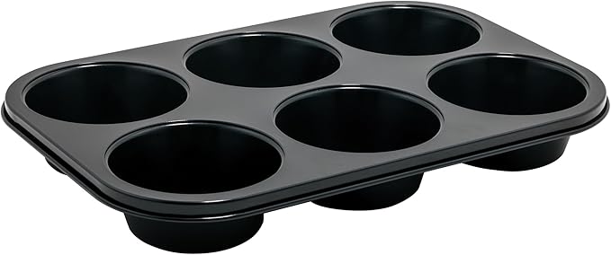 Winco 6-Cup Non-Stick Muffin Pan, Tin Plated, Medium, Aluminum