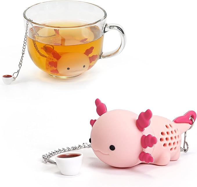 Axolotl Tea Infuser Tea Strainers For Loose Tea Silicone Tea Infusers Loose Leaf Tea Steeper Fun Kitchen Gadgets Axolotl Gifts