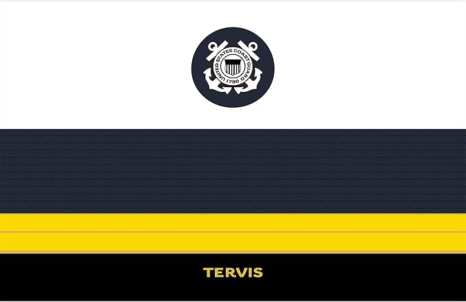 Tervis Traveler Coast Guard USCG Logo Triple Walled Insulated Tumbler Travel Cup Keeps Drinks Cold & Hot, 30oz - with Straw Lid, Stainless Steel