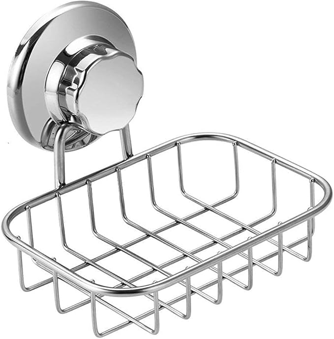 SANNO Strong Vacuum Suction Soap Dish Holder Suction Hook Shower Caddy