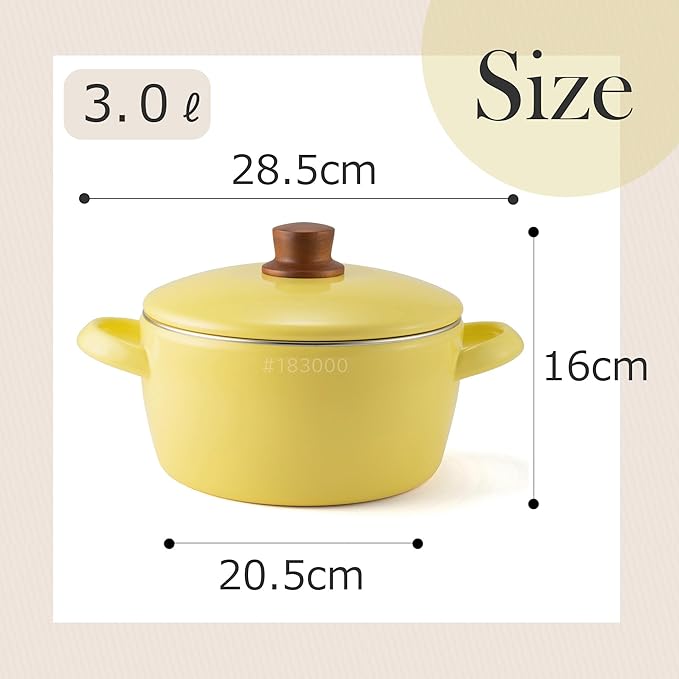 Fuji Horo NA-20W.ZB Two-Handed Pot, 7.9 inches (20 cm), Zenith Blue, IH Compatible, Natural Series