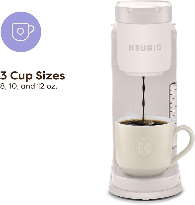 Keurig K-Express Single Serve K-Cup Pod Coffee Maker, 3 Brew Sizes, Strong Button Feature, 42oz Removable Reservoir, Warm Stone