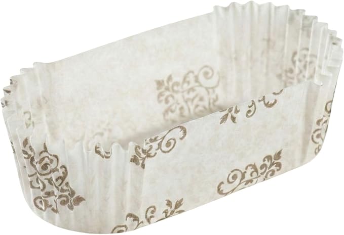 Restaurantware-Premium 3-inch Baking Cups, 1.4 oz: Regular-Ridged Elliptical Paper Baking Cups Perfect for Muffins, Cupcakes or Mini Snacks - Vintage Floral Design - Disposable - 200-CT