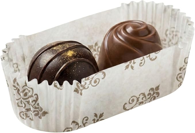 Restaurantware-Premium 3-inch Baking Cups, 1.4 oz: Regular-Ridged Elliptical Paper Baking Cups Perfect for Muffins, Cupcakes or Mini Snacks - Vintage Floral Design - Disposable - 200-CT
