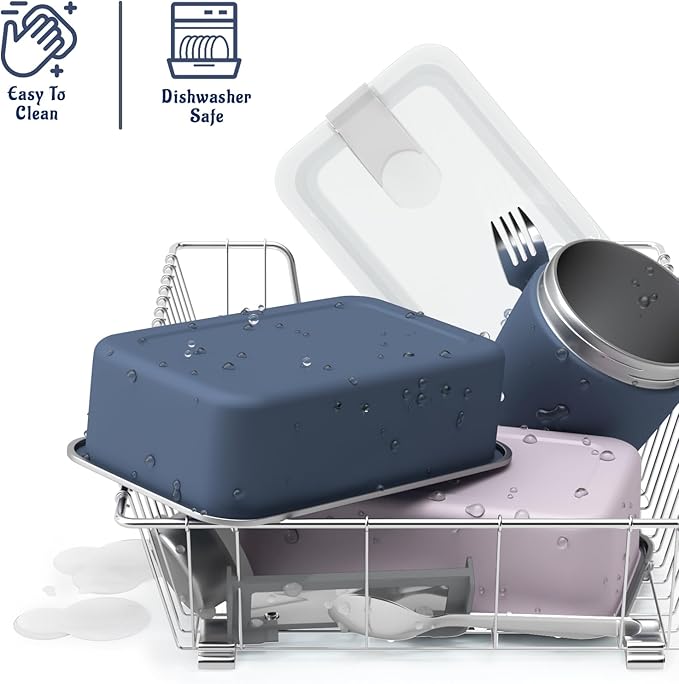 Bakpoco Stainless Steel Bento Lunch Box Set for Adult - 42oz Leak-Proof Bento Lunch Box Container with Thermo, Insulated Bag for Work Travel Dining Out