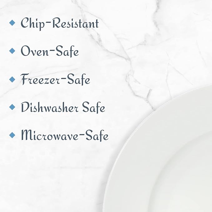 Mikasa Delray 40-Piece Bone China Dinnerware Set, White Round Dishes for 8 - Dinner Plates, Salad Plates, Cereal Bowls, Fruit Bowls and Mugs